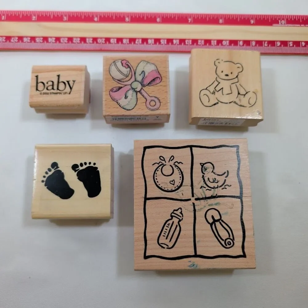 Lot #1 5 BABY Rubber Stamps Stampin' Up Anita's SugarLoaf Great Impressions